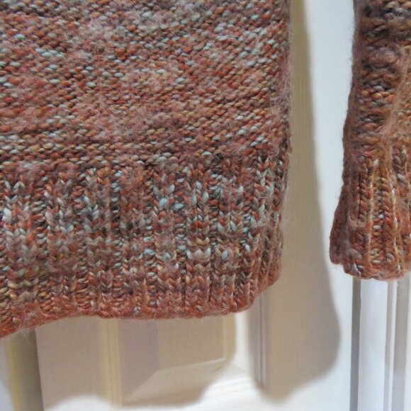 PRANA Clause Marled Knit V Neck Sweater in Sundried Terracotta - Size XS - Picture 13 of 14